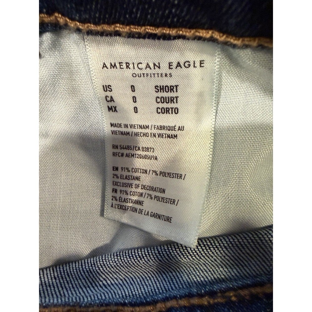 Women’s American Eagle Jeggings Next Level Stretch Distressed Size 0 Short Jeans - Picture 6 of 6